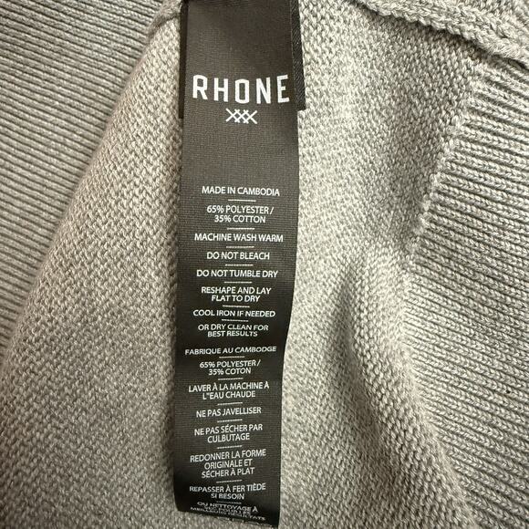 Rhone Mens Dubliner Crewneck Sweater S Gray Heather $118 NWT - Picture 9 of 12